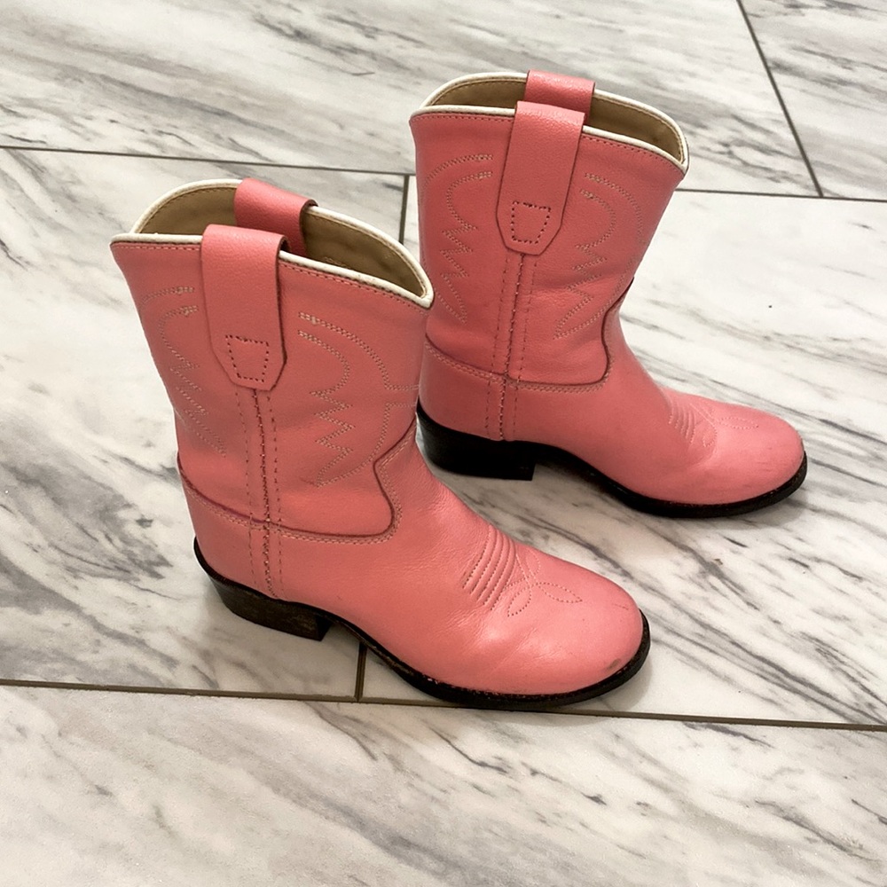 Old west pink boots size 8 toddler